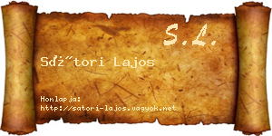 Sátori Lajos névjegykártya